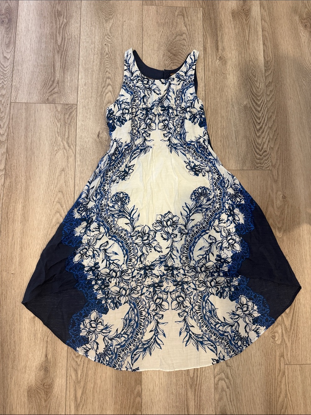 Free People Navy Blue Lace-Trim Camisole